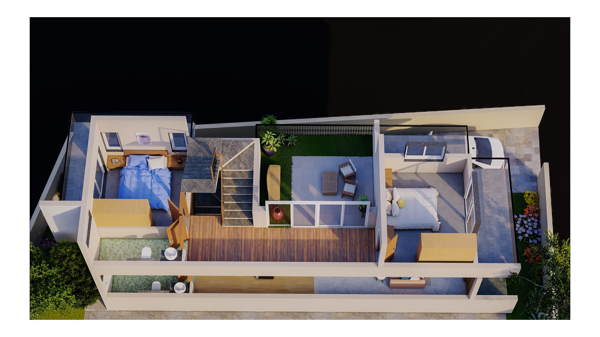 PB2 VILLA CUT SECTIONAL 1ST FLOOR VIEW